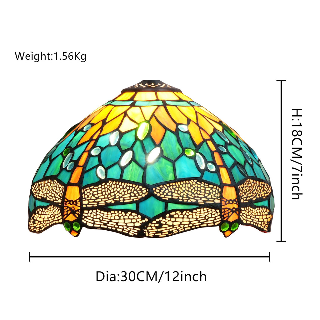 Tiffany Style Dragonfly Stained Glass Lampshade