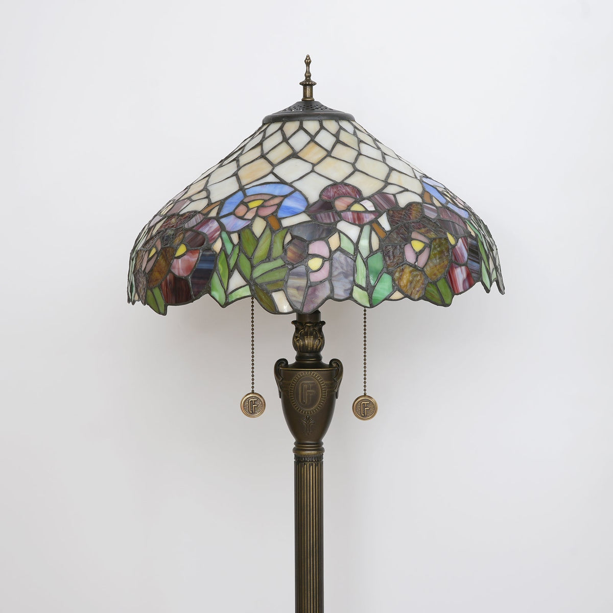 Tiffany Style Floral Stained Glass Floor Lamp