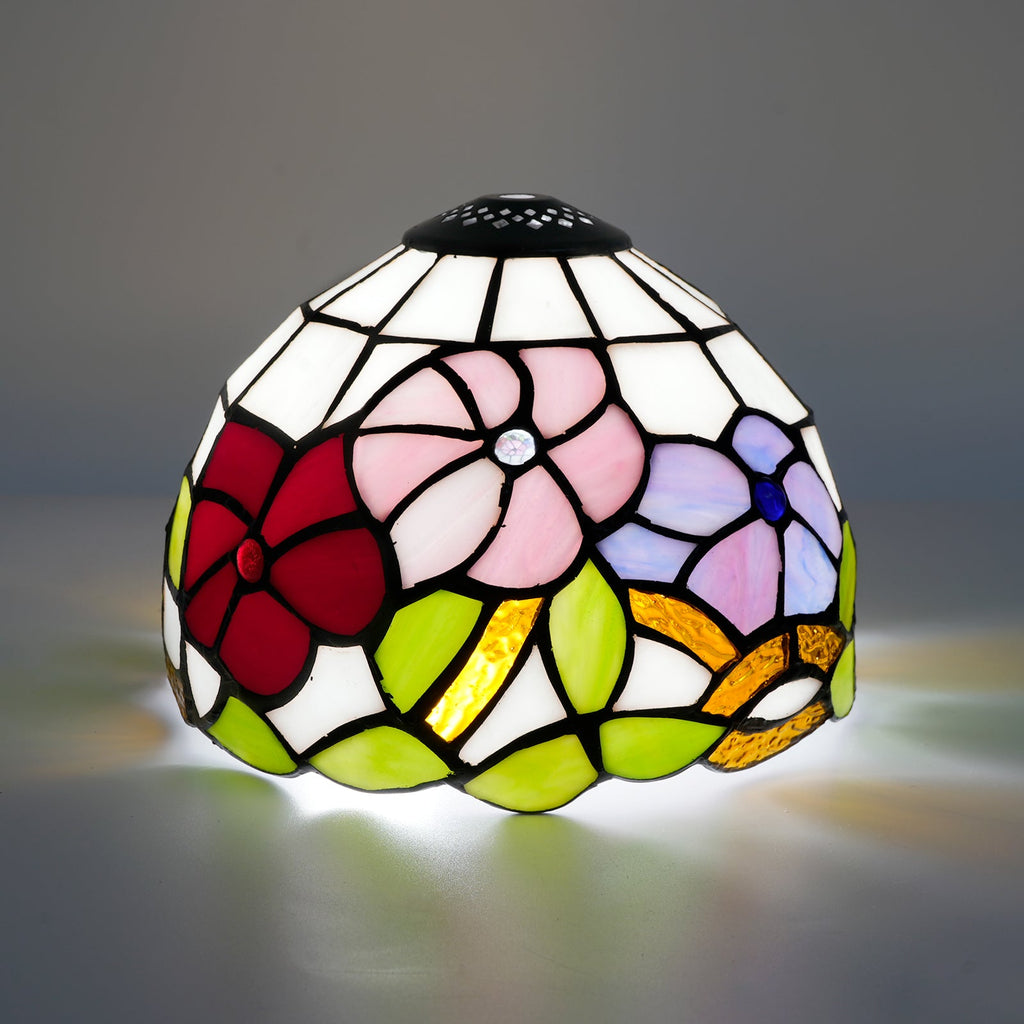 Tiffany Style Floral Stained Glass Lampshade
