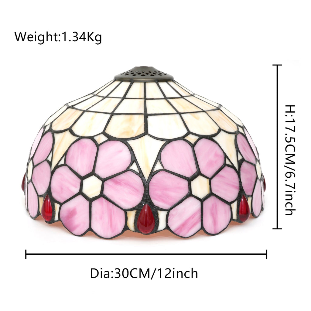 Tiffany-style tinted glass lampshade, 30 cm