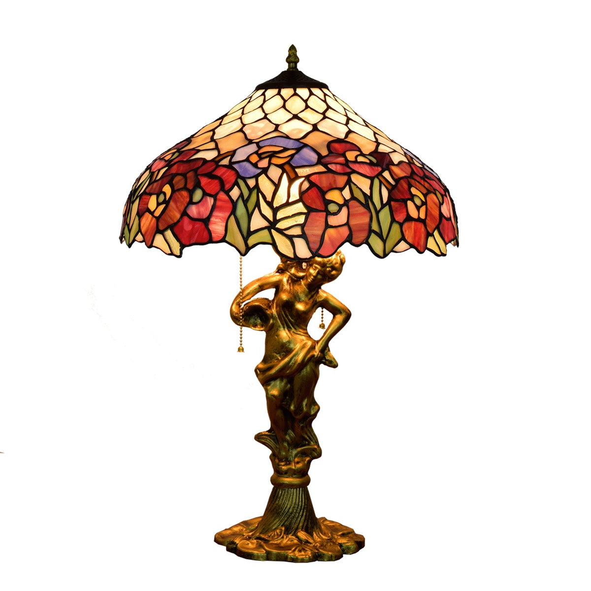 Tiffany Table Lamp in Tinted Glass for Women