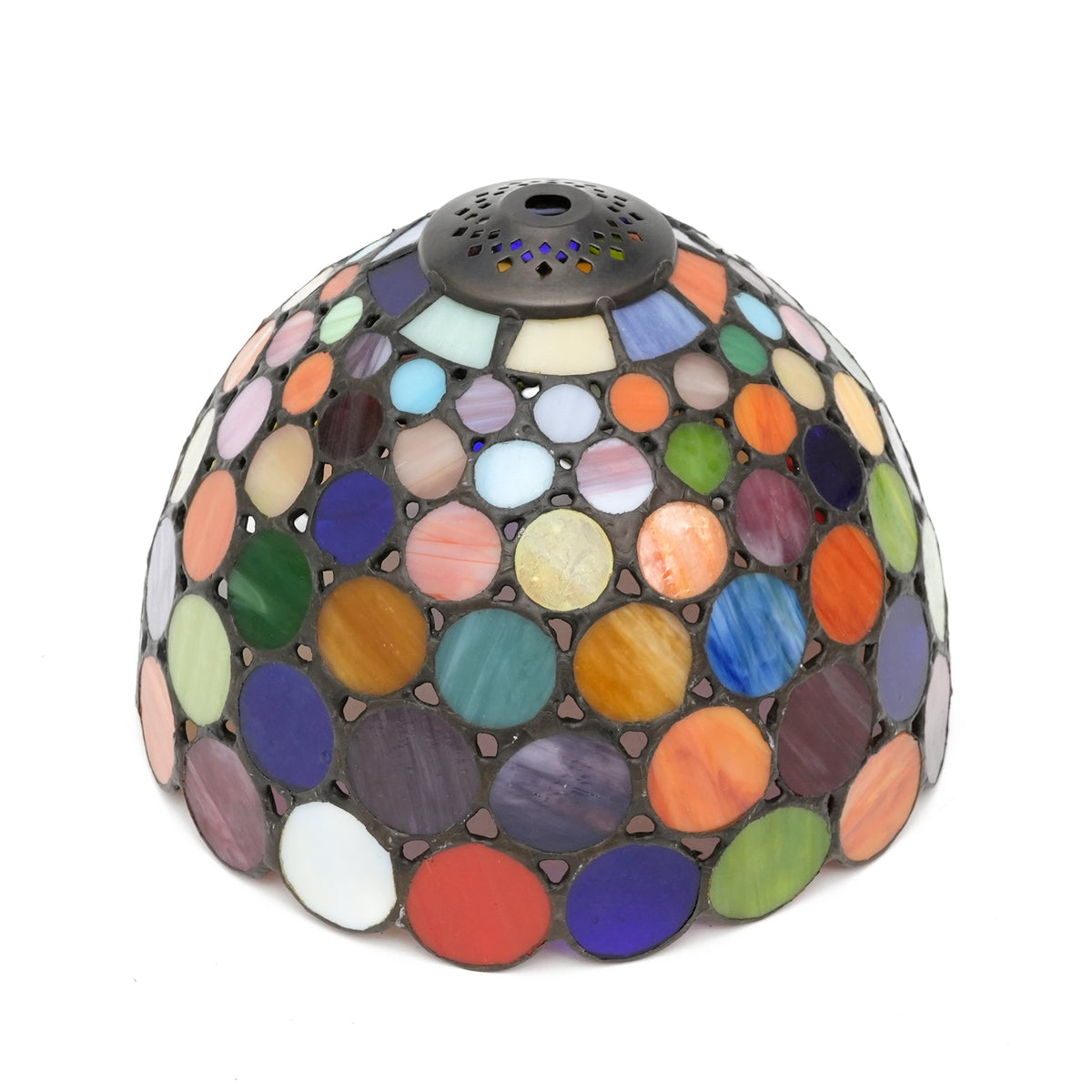 Vintage Circle Mosaic Tinted Glass Lampshade